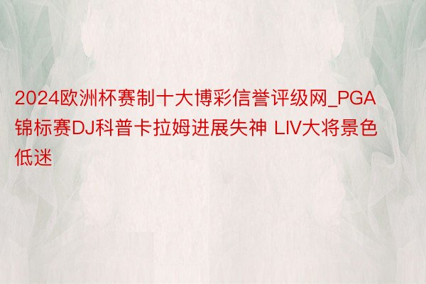 2024欧洲杯赛制十大博彩信誉评级网_PGA锦标赛DJ科普卡拉姆进展失神 LIV大将景色低迷